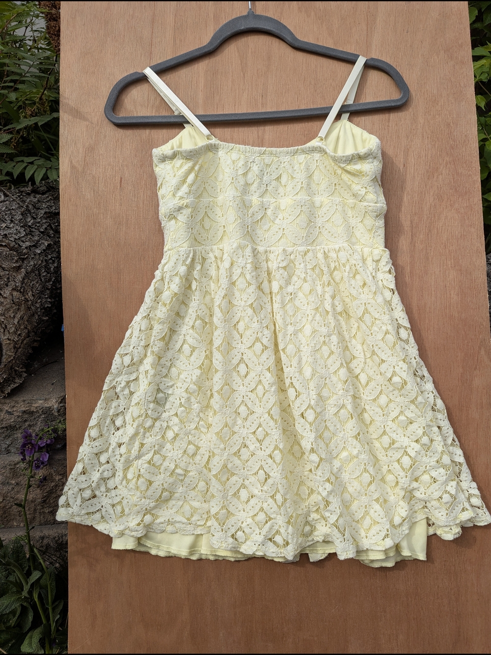 Yellow Lace Mini Dress Summer Romantic Coquettecore Festival Western Rodeo - Picture 14 of 15